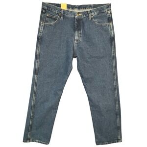 Wrangler‎ Rugged Wear Jeans 38x32 Blue Relaxed Fit Over Boots Workwear Classic